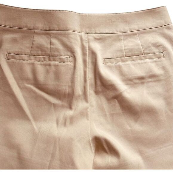 Tory Burch Khaki Flat Front Shorts - Picture 6 of 9